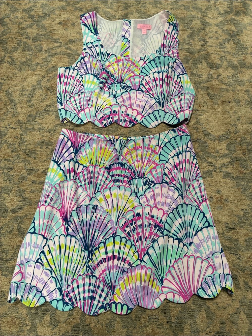 Lilly Pulitzer Pastel Seashell Two-Piece Set - Pink, Blue, Green